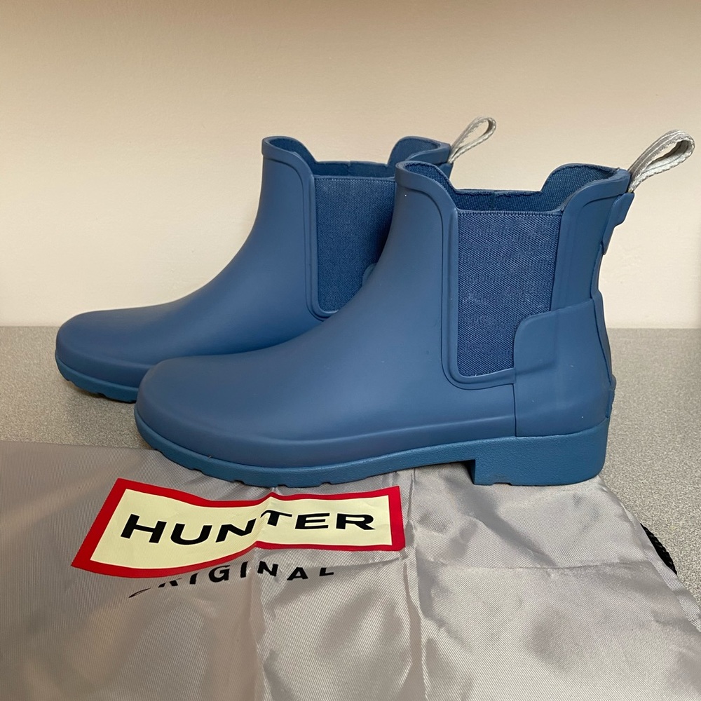 Blue Hunter Chelsea Boots